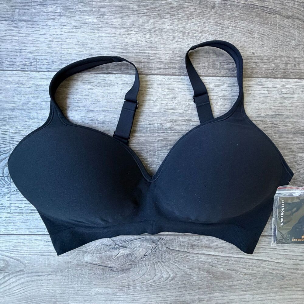 NWT Underoutfit Black Bra Large Style 460